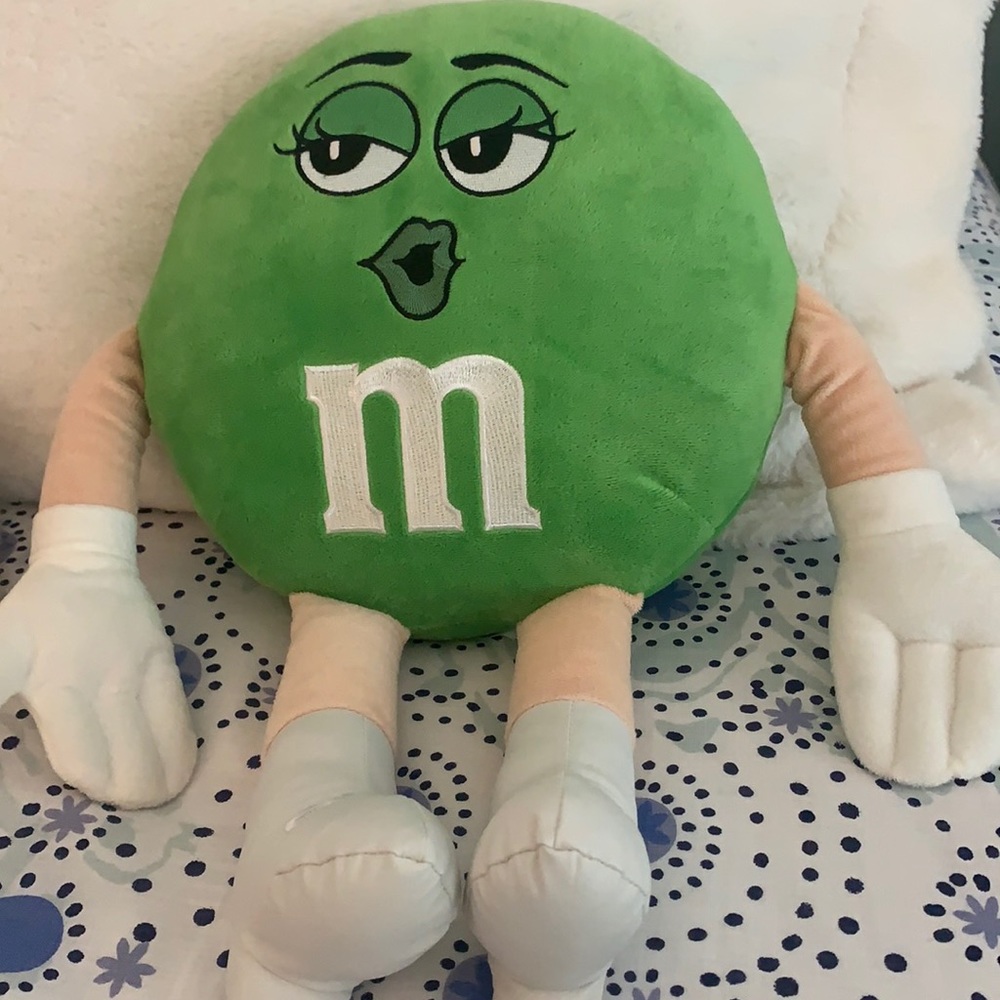 Green m&m stuffed animal